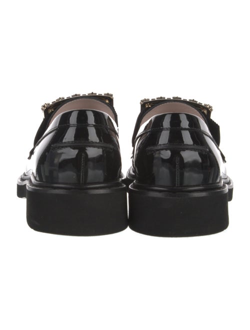 Roger Vivier Patent Leather Crystal Embellishments Loafers