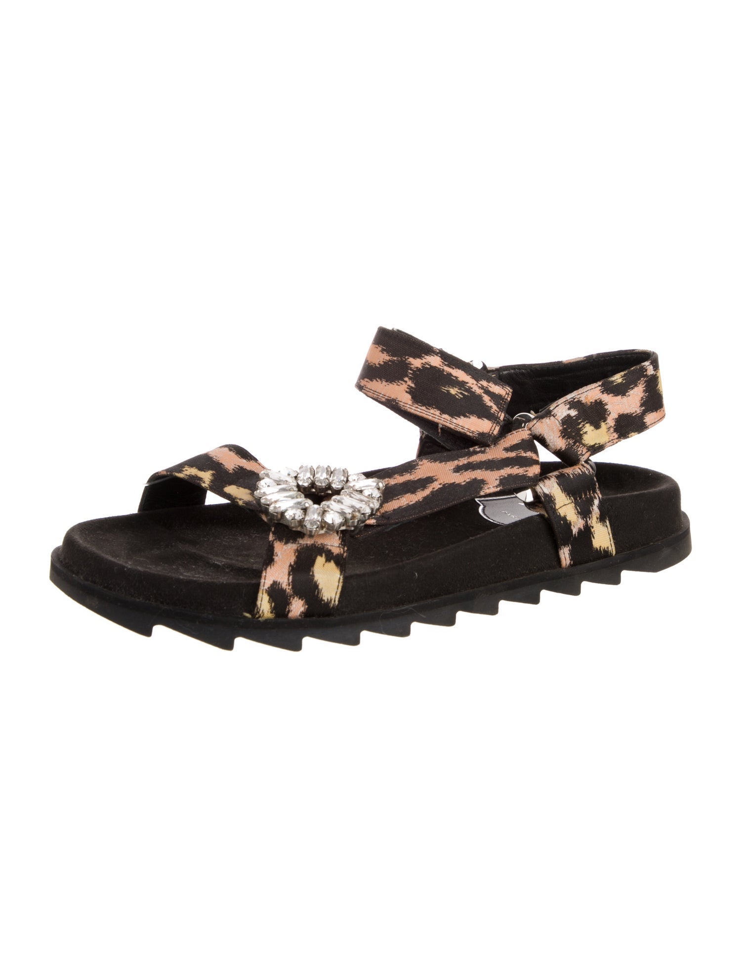 Roger Vivier Animal Print Slingback Flats
