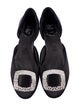 Roger Vivier Satin Crystal Embellishments D'Orsay Flats