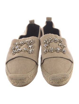 Roger Vivier Crystal Embellishments Espadrilles