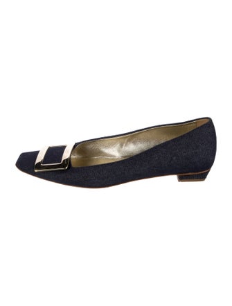 Roger Vivier Denim Ballet Flats