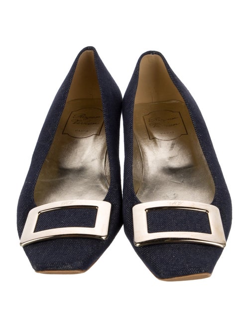 Roger Vivier Denim Ballet Flats