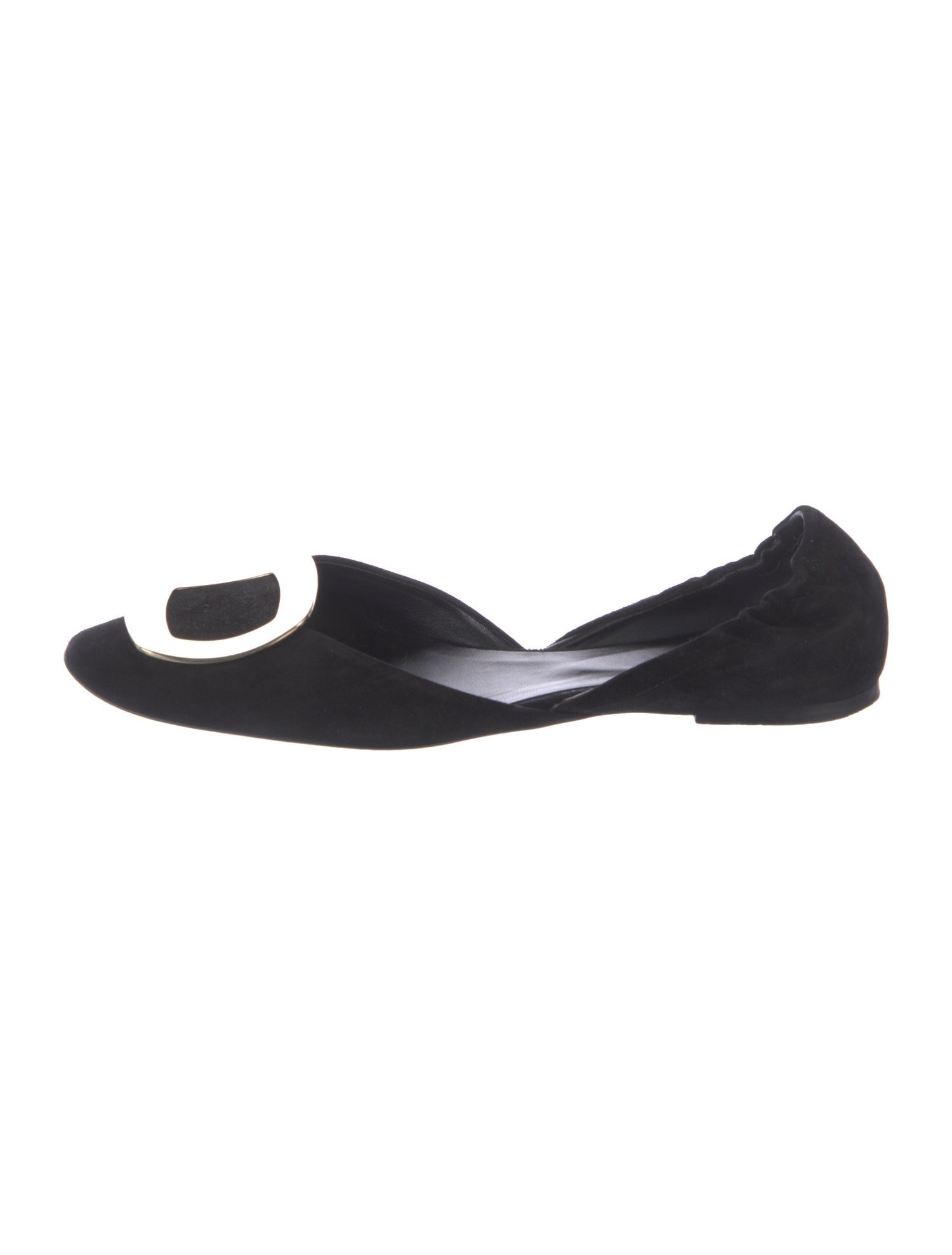 Roger Vivier Suede D'Orsay Flats