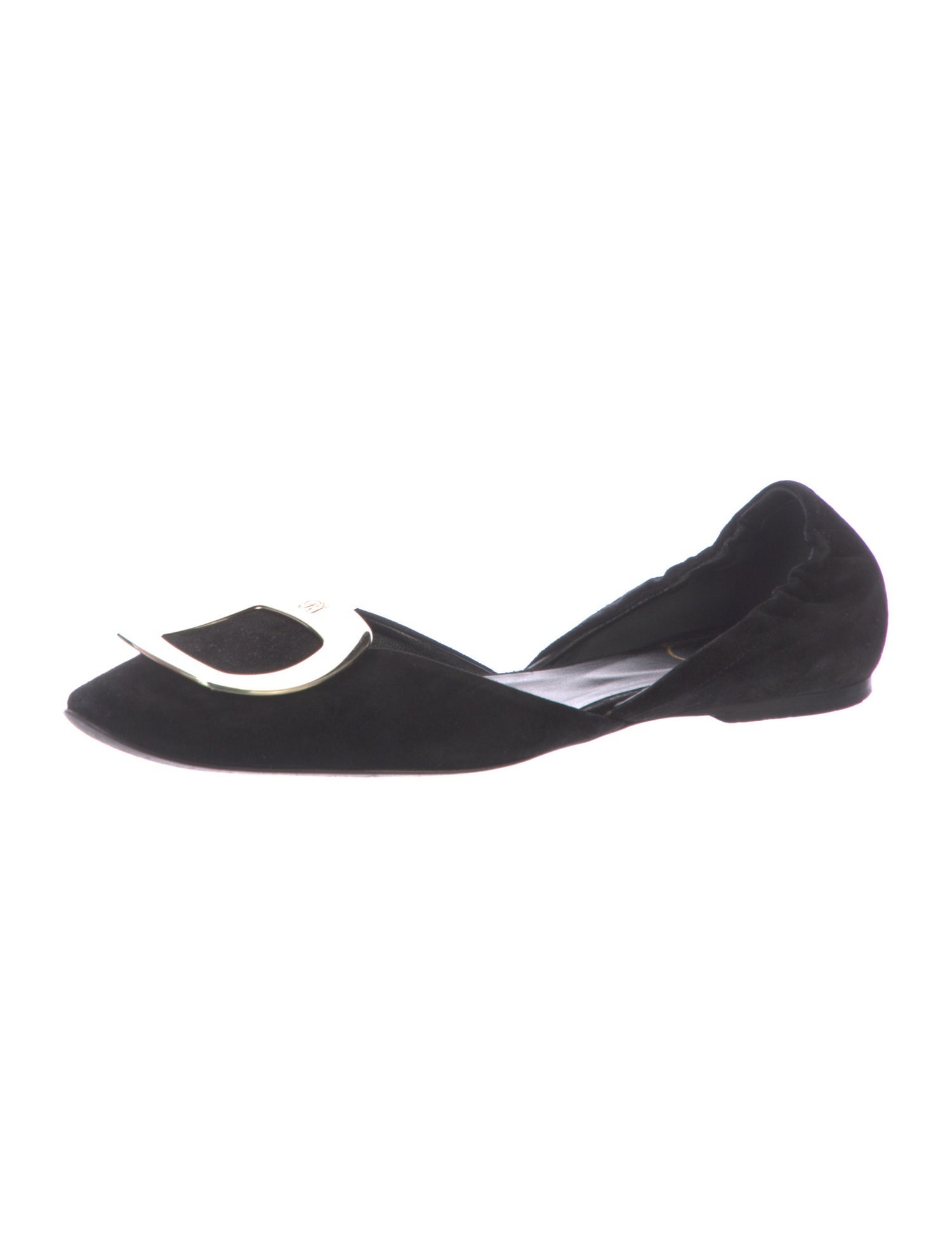 Roger Vivier Suede D'Orsay Flats