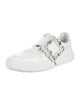 Roger Vivier Leather Glitter Accents Sneakers