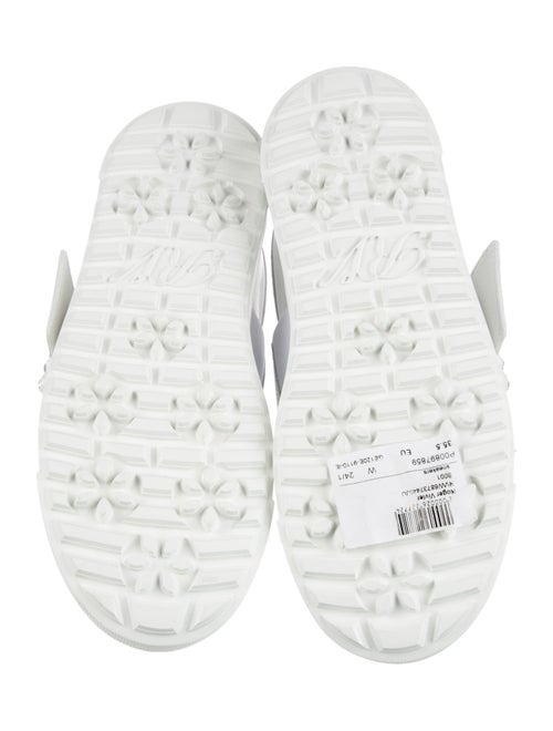 Roger Vivier Leather Glitter Accents Sneakers