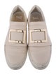 Roger Vivier Leather Crystal Embellishments Sneakers