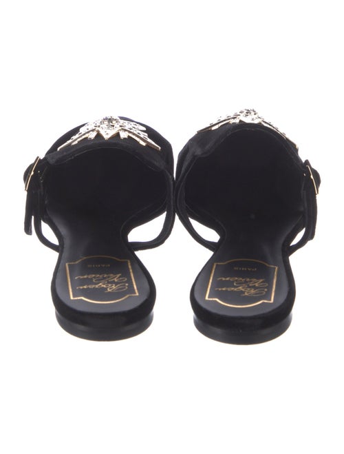 Roger Vivier Velvet Crystal Embellishments Mules