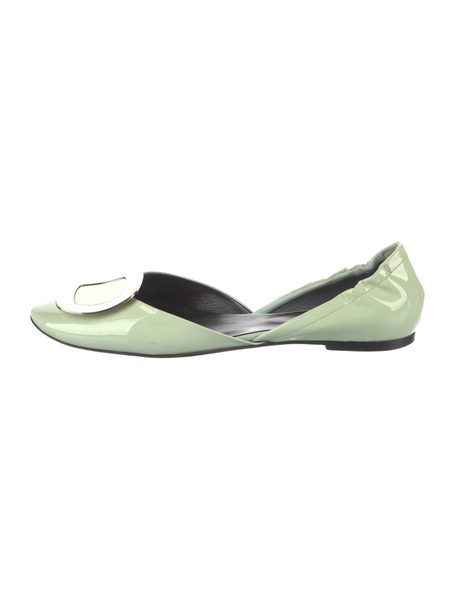 Roger Vivier Patent Leather D'Orsay Flats