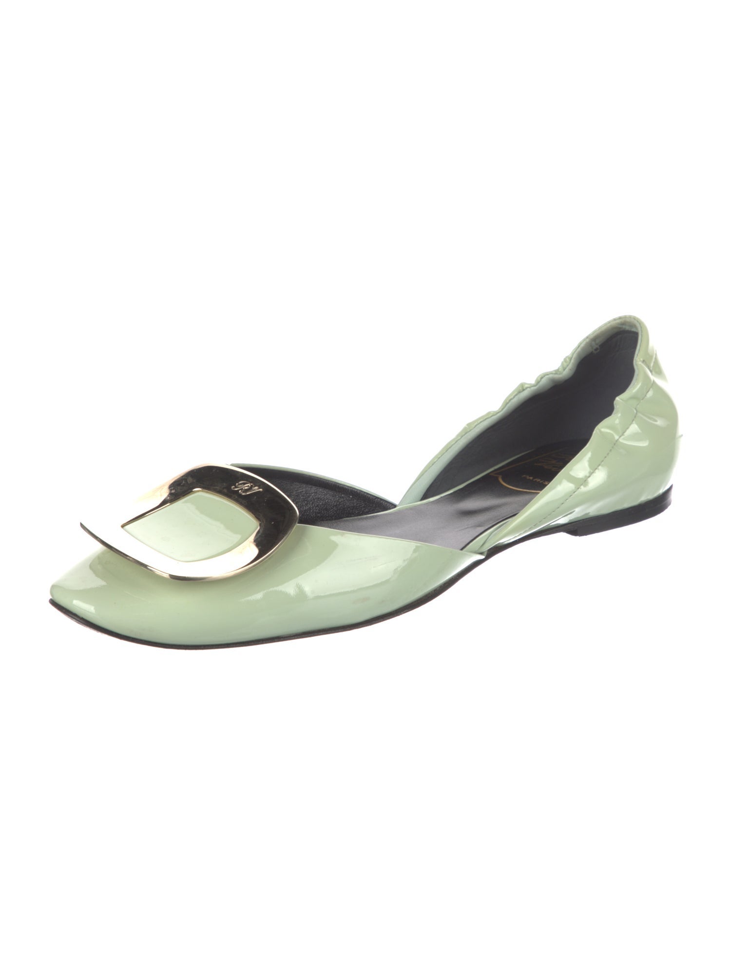 Roger Vivier Patent Leather D'Orsay Flats