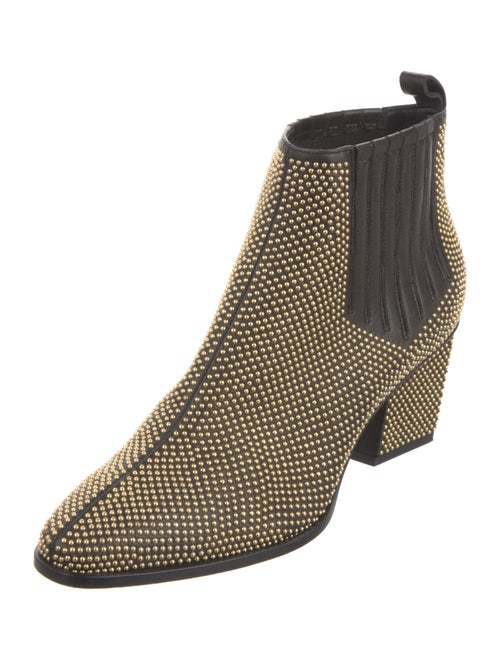 Roger Vivier Leather Studded Accents Chelsea Boots