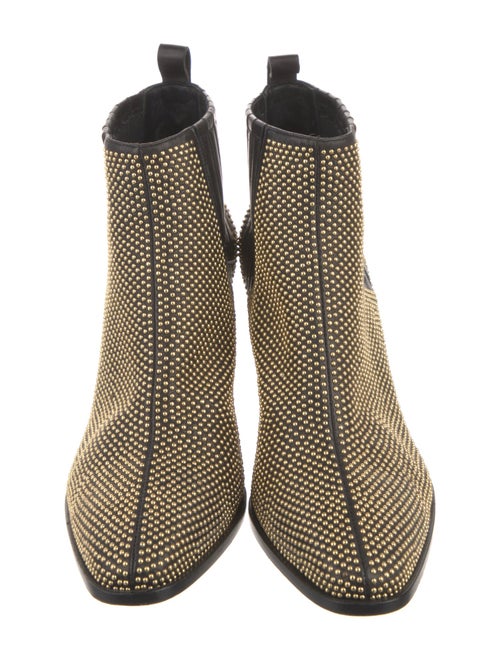 Roger Vivier Leather Studded Accents Chelsea Boots