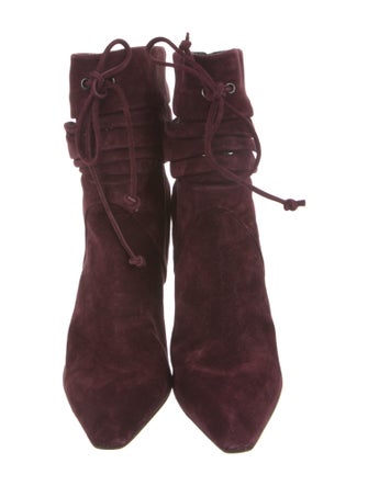 Roger Vivier Suede Lace-Up Boots