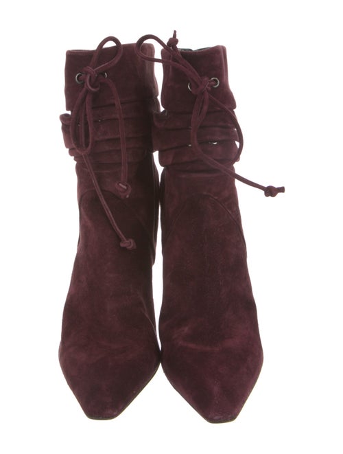 Roger Vivier Suede Lace-Up Boots