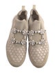 Roger Vivier Neoprene Crystal Embellishments Wedge Sneakers