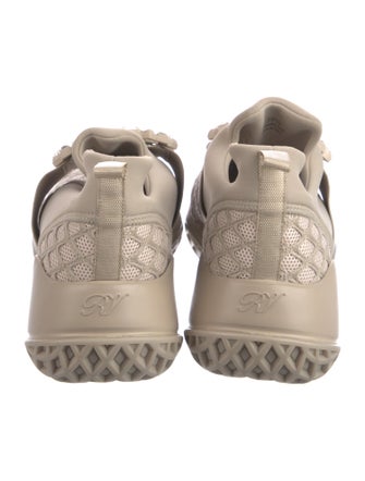 Roger Vivier Neoprene Crystal Embellishments Wedge Sneakers