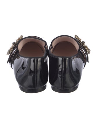 Roger Vivier Patent Leather Crystal Embellishments Loafers