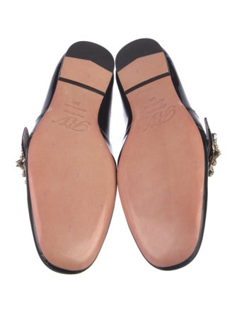 Roger Vivier Patent Leather Crystal Embellishments Loafers