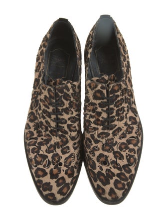 Roger Vivier Suede Animal Print Oxfords