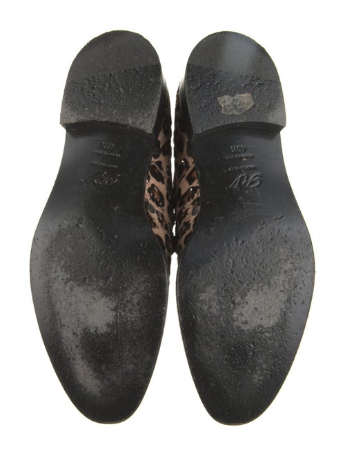 Roger Vivier Suede Animal Print Oxfords