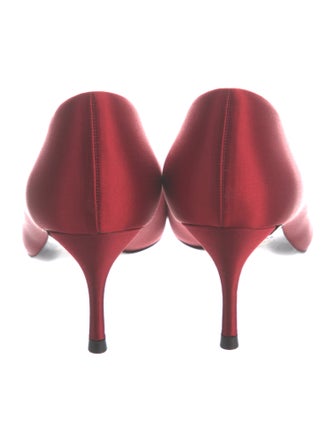 Roger Vivier Satin Crystal Embellishments Pumps