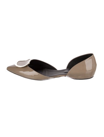 Roger Vivier Patent Leather D'Orsay Flats