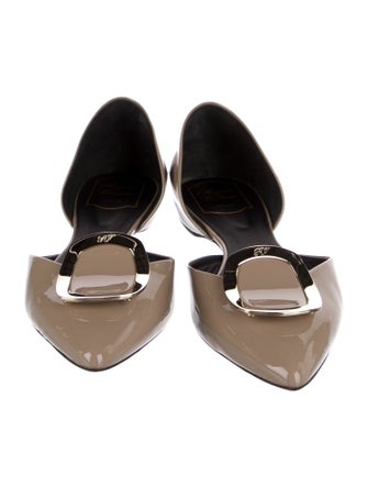 Roger Vivier Patent Leather D'Orsay Flats