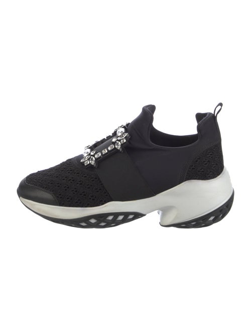 Roger Vivier Colorblock Pattern Crystal Embellishments Athletic Sneakers