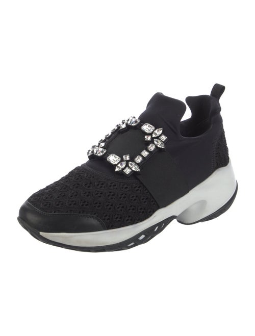 Roger Vivier Colorblock Pattern Crystal Embellishments Athletic Sneakers