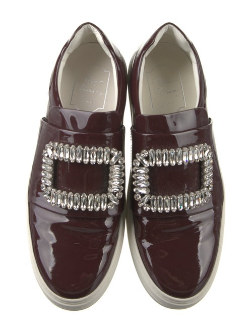 Roger Vivier Patent Leather Crystal Embellishments Sneakers