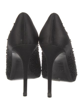 Roger Vivier Satin Beaded Accents Pumps