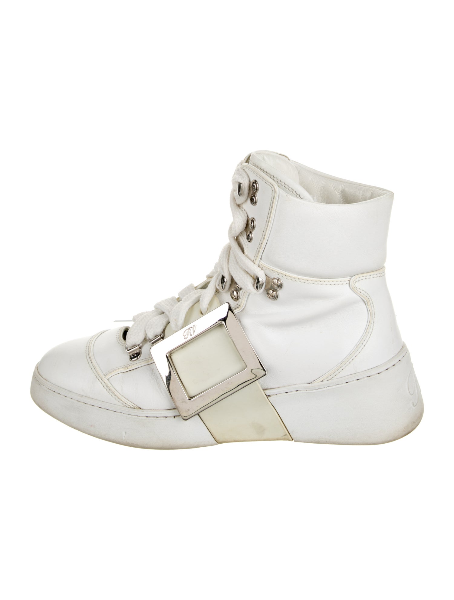 Roger Vivier Leather Wedge Sneakers