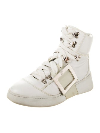 Roger Vivier Leather Wedge Sneakers