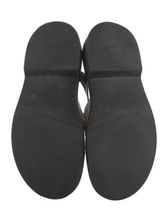 Roger Vivier Leather Crystal Embellishments Gladiator Sandals