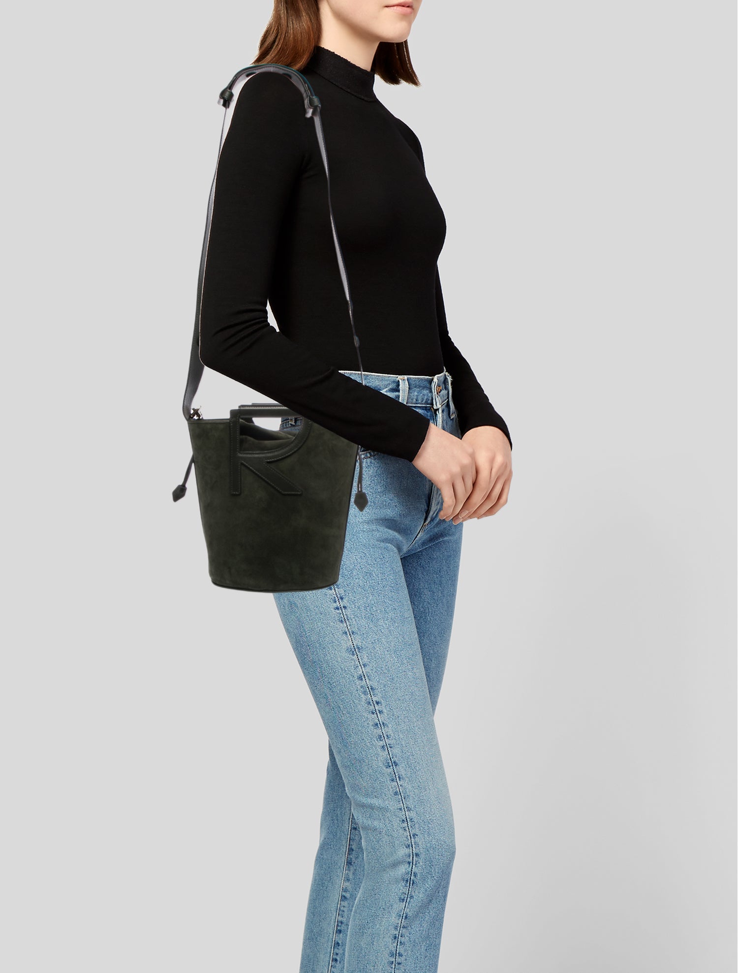 Roger Vivier Suede Top Handle Bag