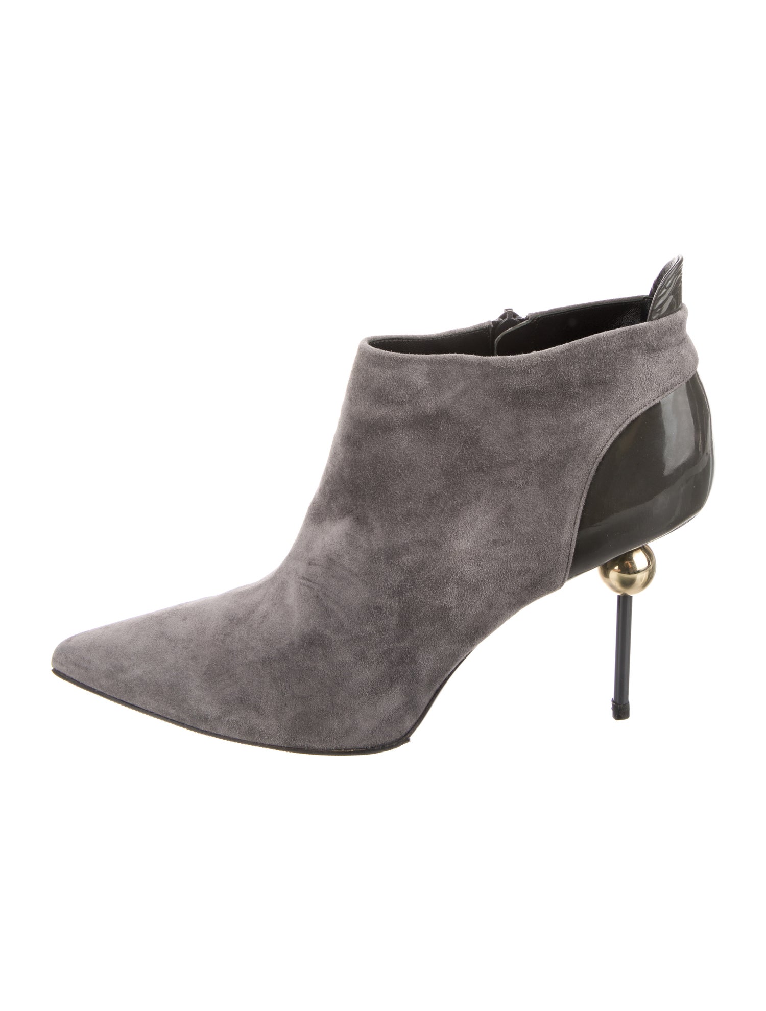 Roger Vivier Suede Colorblock Pattern Boots