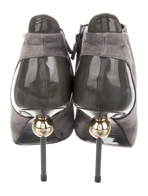 Roger Vivier Suede Colorblock Pattern Boots