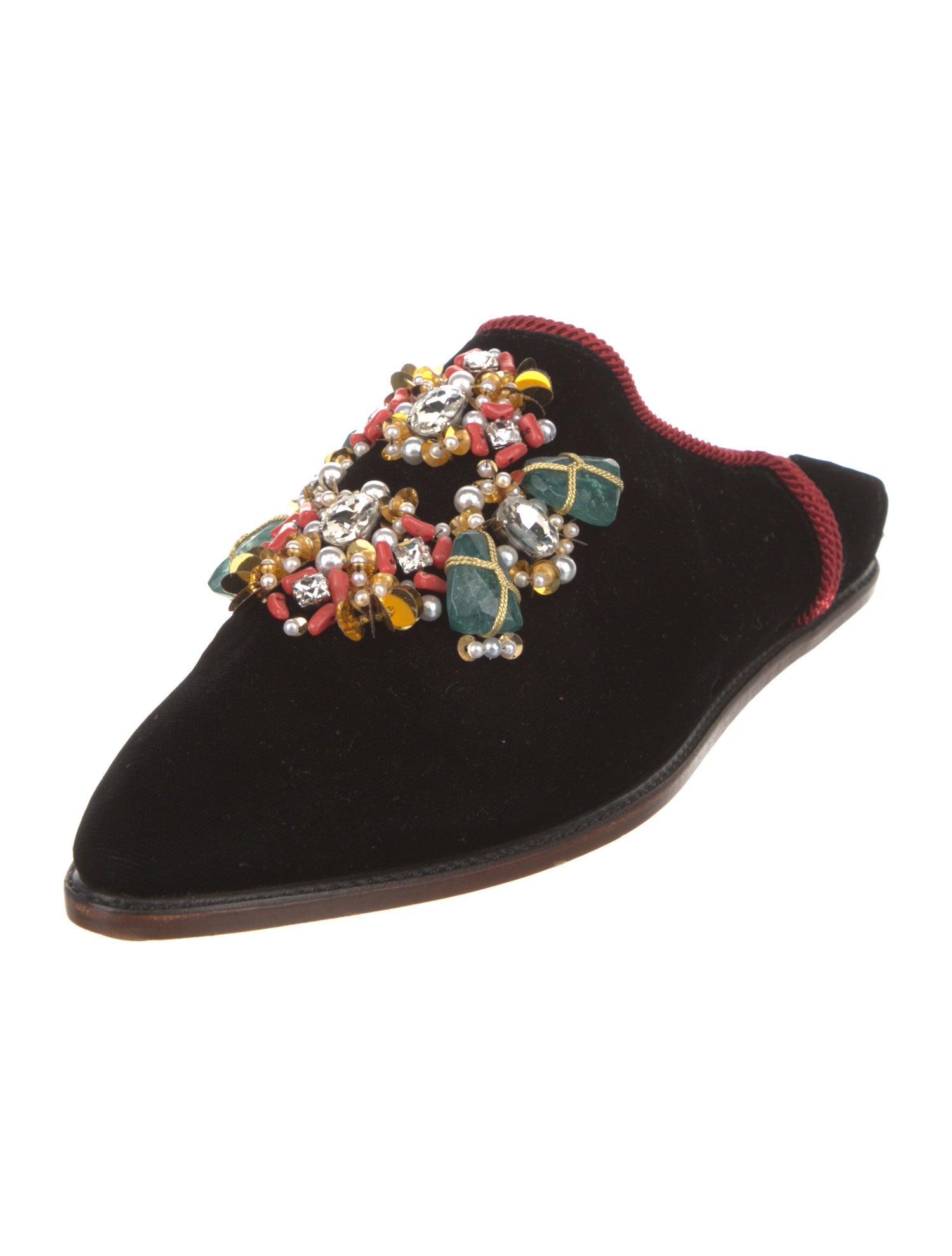 Roger Vivier Velvet Mules