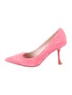 Roger Vivier Suede Leather Trim Embellishment Pumps