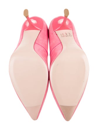 Roger Vivier Suede Leather Trim Embellishment Pumps