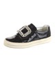 Roger Vivier Patent Leather Crystal Embellishments Sneakers