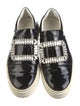 Roger Vivier Patent Leather Crystal Embellishments Sneakers