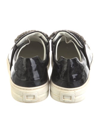 Roger Vivier Patent Leather Crystal Embellishments Sneakers