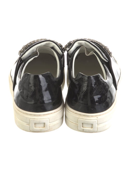 Roger Vivier Patent Leather Crystal Embellishments Sneakers