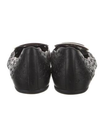 Roger Vivier Leather Lasercut Accents Flats