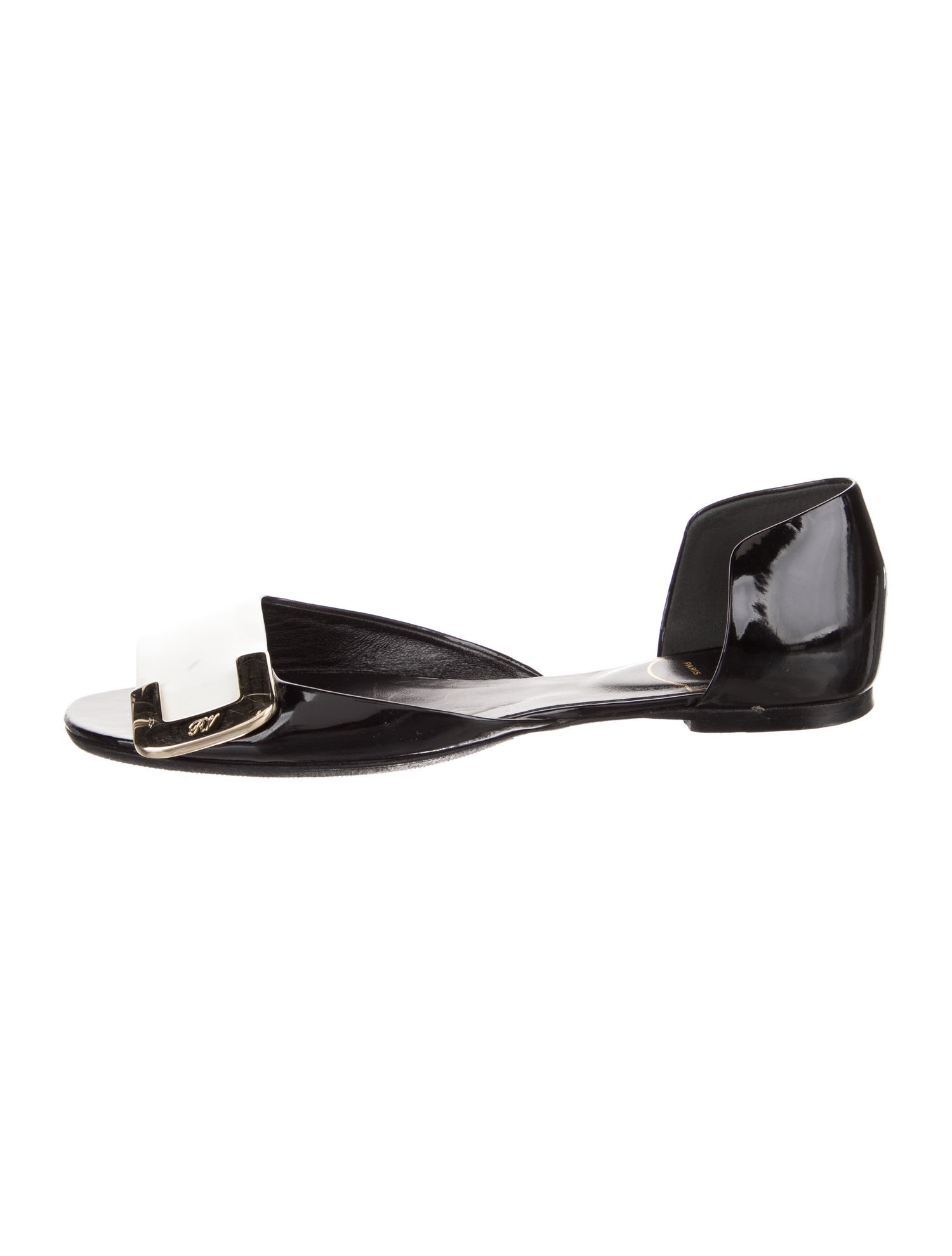 Roger Vivier Patent Leather Slides