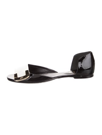 Roger Vivier Patent Leather Slides