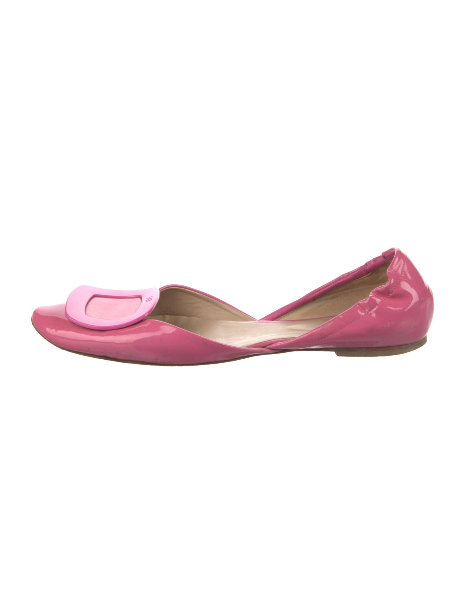 Roger Vivier Patent Leather D'Orsay Flats