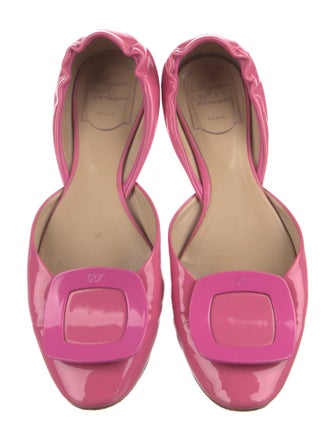 Roger Vivier Patent Leather D'Orsay Flats