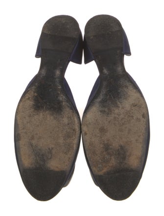 Roger Vivier Satin Crystal Embellishments D'Orsay Flats